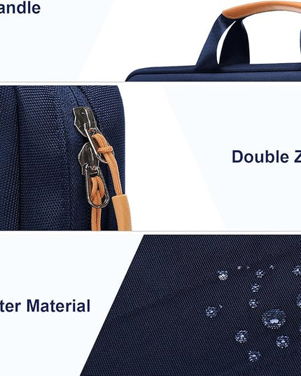 MOSISO Laptop Shoulder Messenger Bag, Computer Bag, Briefcase with Front Rectangle&Horizontal Pockets&Belt