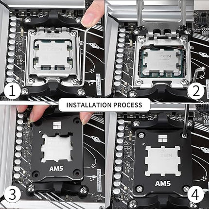 Thermalright ASF-Black AM5 CPU Holder, Corrective Anti-Bending Fixing Frame, Full-Fit Fixed Non-Marking Mounter, AM5 Anti-Bending Contact Frame, CPU Cooler Standard