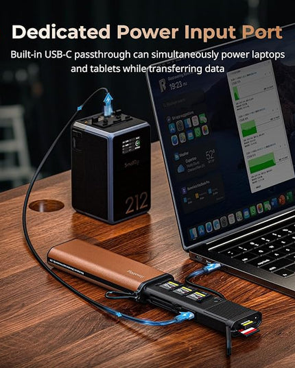 SmallRig Multifunctional Card Reader & Card Holder (CFexpress Type A), with Slot for AirTag, High-Speed Memory Card Reader for SD, SDXC, Micro SD, SDHC, 3 Card Read Simultaneously, 10 card slots -5361