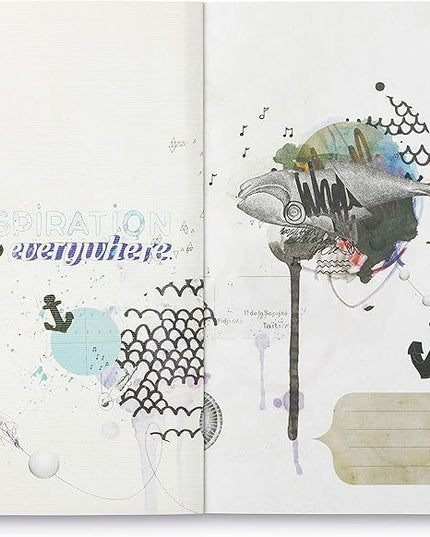 Compendium Softcover Journal - I must be a mermaid… I have no fear of depths, and a great fear of shallow living. – A Write Now Journal with 128 Lined Pages, 5″W x 8″H