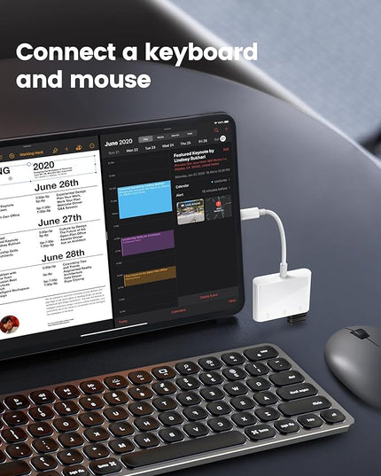 USB C SD Card Reader, Oyuiasle USB C to SD Card for iPhone 15 16/iPad/Mac/Laptop, USB-C/Type C Memory Card Adapter for iMac, iPad Pro Air Mini, MacBook Pro Air,Galaxy,MicroSD/SD