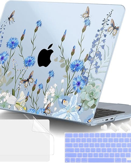 DONGKE for M4 MacBook Air 13.6 Inch Case 2025 2024 2023 2022 Model A3240 A3113 A2681 M3 M2 Chip, Plastic Hard Shell Case Cover with Touch ID for MacBook Air 13 Inch M4 - Paradise Nature
