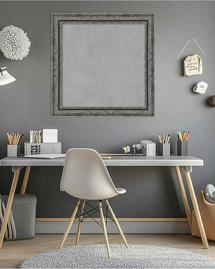Amanti Art Black Framed Magnetic Board 24x24 Medium Vision Board for use with Magnets, 100% Metal Sheet to Display Items as Office Decor or for Home Organization in mudroom, Kitchen or Kids Room