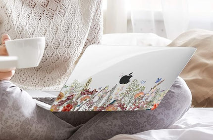 DONGKE Case for M5 MacBook Pro 14 inch 2025 2024-2021 M4 M3 M2 M1, Plastic Hard Shell Cover Compatible with A3434 A3112 A3401 A3185 A2992 A2779 A2442 Retina XDR Display & Touch ID, Floral Illustration