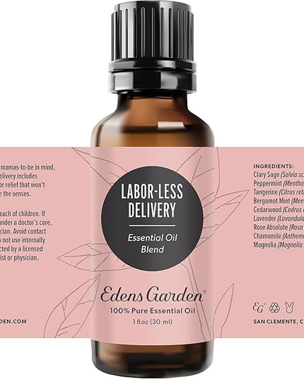 Edens Garden Labor-Less Delivery Essential Oil Blend- 100% Pure Premium Grade, Undiluted, Natural, Therapeutic, Aromatherapy, The Best for Skin, Face, Humidfiers 30 ml (1 fl oz)