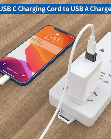 USB C Female to USB Male Adapter (4-Pack),Type C to USB A Charger Adapter for Apple iWatch Watch Series 7 SE,iPhone 11 12 13 14 15 Pro Max,Samsung Galaxy S24 S23 S22 S21 Ultra,Google Pixel,iPad Pro