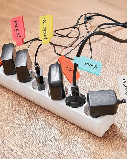 40 Pack Cable Labels Tags, Multi-Color Write On Wire Cord Tags and Charger Labels Waterproof for Cable Management and Identification Electronics (Oval)