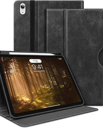 H HOLIMET Case for iPad Air 11 inch 2025 M3, iPad Air 4th/5th/6th Generation 10.9 Inch with Pencil Holder Pocket Typing Angle Auto Sleep/Wake Muti-Stand Vegan Leather