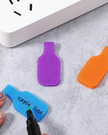 40 Pcs Cable Labels, Writable Cable Tags, Waterproof Cords Labels Multi-Color Electronic Cables Identification Tags for Wire Organization and Identification