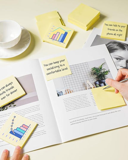 (18 Pack) Sticky Notes 3x3 in Yellow, Strong Adhesive, Clean Removal, Recyclable, Self-Stick Pads, Easy to Post for Home, Office, Notebook