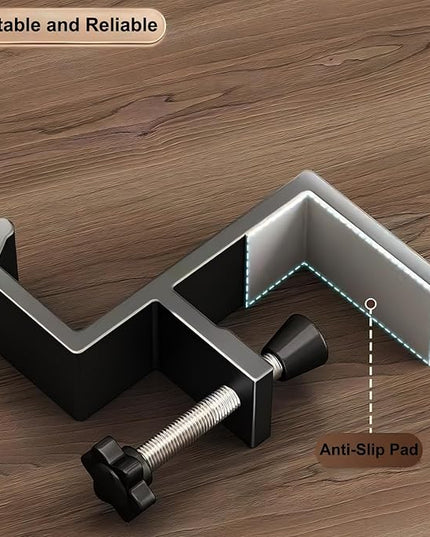 JAKO Headphone Stand - Aluminum Alloy Headphone Holder, Under Headset Stand for Desk Fit for PC Gaming Headset Hanger Hook Suitable for Office, Computer, Student Class Desk, Handmade Creator Table