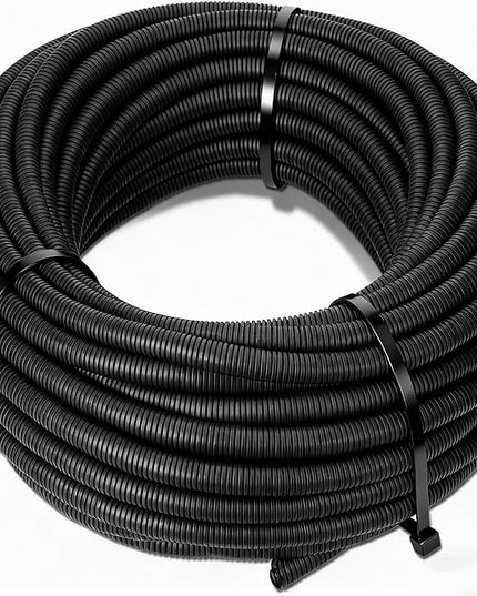 Sasylvia 1.5" x 15 ft Split Wire Loom Tubing Automotive Wire Loom Assortment Split Cable Sleeves Bulk Flexible Electrical Conduit Protective Kit