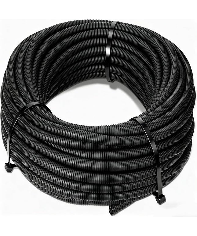 Sasylvia 1.5" x 15 ft Split Wire Loom Tubing Automotive Wire Loom Assortment Split Cable Sleeves Bulk Flexible Electrical Conduit Protective Kit