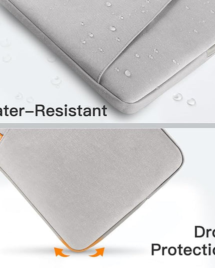 JETech Laptop Sleeve for 13-14Inch MacBook Air/Pro (M5/M4/M3/M2/M1) 2020-2025, 13-13.6 Inch Notebook, Waterproof Shock Resistant Bag Case with Accessory Pocket (Light Grey)