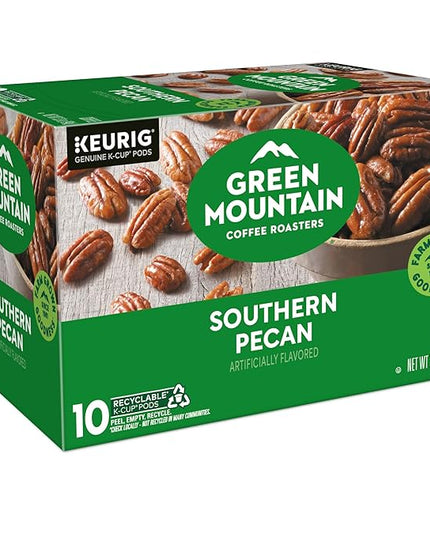 Green Mountain Coffee Roasters Southern Pecan Keurig Single-Serve K-Cup pods, Light Roast Coffee, 60 Count (6 Packs of 10)