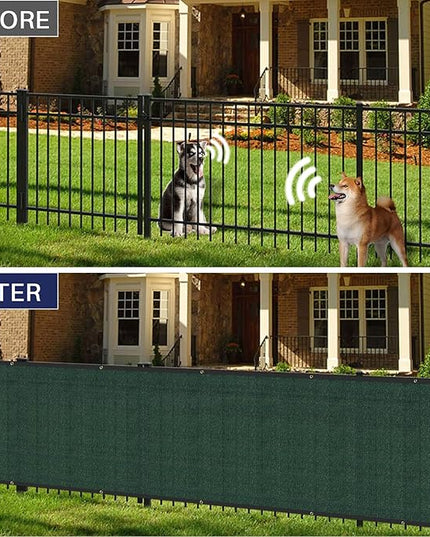 Windscreen4less Privacy Fence Screen Heavy Duty Windscreen Fencing Mesh Fabric Shade Net Cover with Brass Grommtes for Outdoor Wall Garden Yard Pool Deck, 6'x255' Green