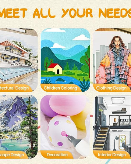 Alcohol Markers with APP, 80 Colors Dual Tip Art Marker for Adults Coloring Books, Alcohol Based Illustration Markers Set for Adult Artist Drawing Sketching Painting Lettering Cards