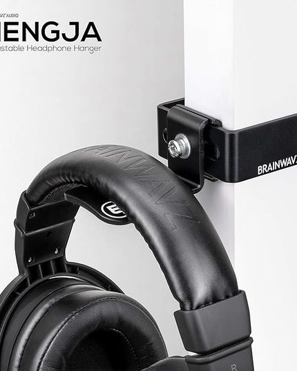 BRAINWAVZ Hengja - The Desk Headphone Stand Hanger Mount, All Metal, Rotatable Mount, PC & Gaming Headset Holder