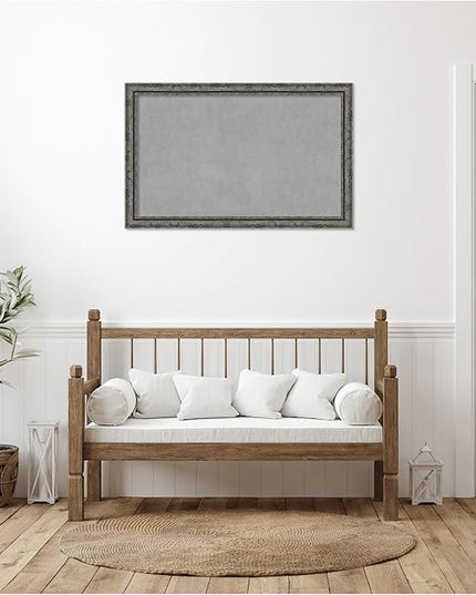Amanti Art Black Framed Magnetic Board 28x44 Large Vision Board for use with Magnets, 100% Metal Sheet to Display Items as Office Decor or for Home Organization in mudroom, Kitchen or Kids Room