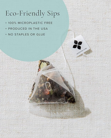 Art of Tea | White Coconut Crème Tea | 50 Eco Friendly Pyramid Tea Bag Sachets