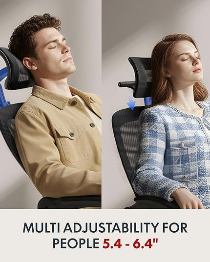 FLEXISPOT OC3-Pro Cloud Ergonomic Office Chair for Big and Tall Black, High Back Office Chair with Flip-up Arm/8-Level Lumbar Support, Foam Seat Cushion, Chairs for Home Office Studying Gaming, Black