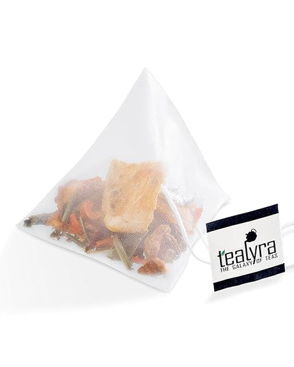 Tealyra - Orange Lemonade - 25 Bags - Hibiscus - Eucalyptus - Lemongrass - Herbal Fruity Loose Leaf Tea - Vitamins Rich - Boost Immune System - Caffeine-Free - Pyramids Style Sachets