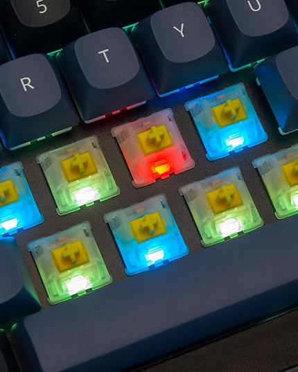 Keychron Gateron KS-3 Milky Pro Yellow Linear Mechanical Keyboard Switches, 110PCS, 5-Pin Hot-Swappable, 50±15gf Actuation, Gold Alloy Contact, Factory Pre-Lubed