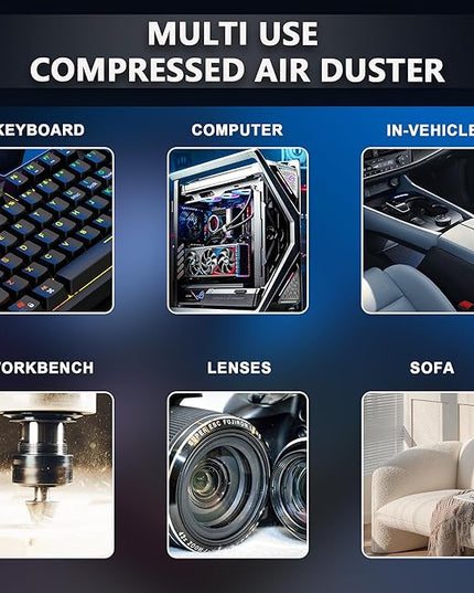 SDFM Electric Air Duster - 130000RPM Compressed Air Duster，3 Gear Adjustable Jet Dry Blower can Reusable Can for Computer Keyboard,Outdoors,Car,Home.… (Colorful)