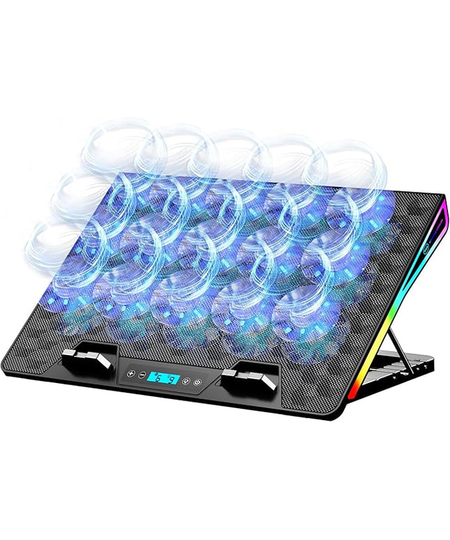 AICHESON Laptop Cooling Pad, 15 Powerful Cooling Fans, Gaming Laptop Cooler with RGB Lights for 15-17.3 inch PC Computers