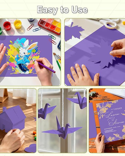 40 Sheets Cardstock 8.5x11, 65lb Dark Purple Card Stock, Construction Paper, 180gsm Thick Printer Paper for Printing, Painting, Card Making, Kids School Supplies,Party Decorations