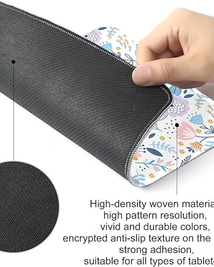 Flower Square Mouse Pad,Non-Slip Rubber Base Mouse Pad,Home Office Decoration Desktop Accessory,Laptop Mouse Pad for Office Laptops,9.4x7.8x0.12inch 3