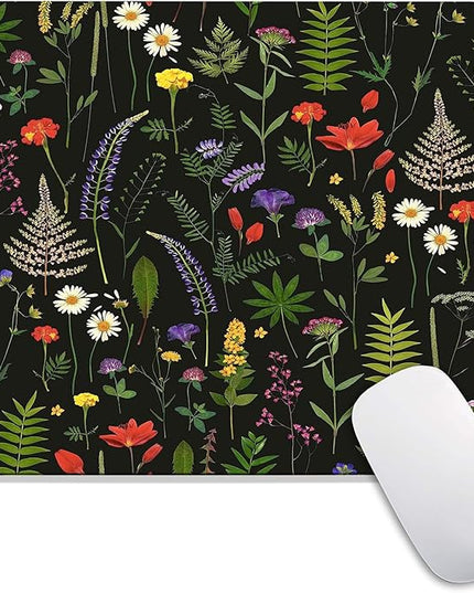 Square Mouse Pad Flowers,Personalized Premium-Textured Custom Mouse Mat Design,Washable Mousepad Cloth,Non-Slip Rubber Base Computer Mouse Pads for Wireless Mouse