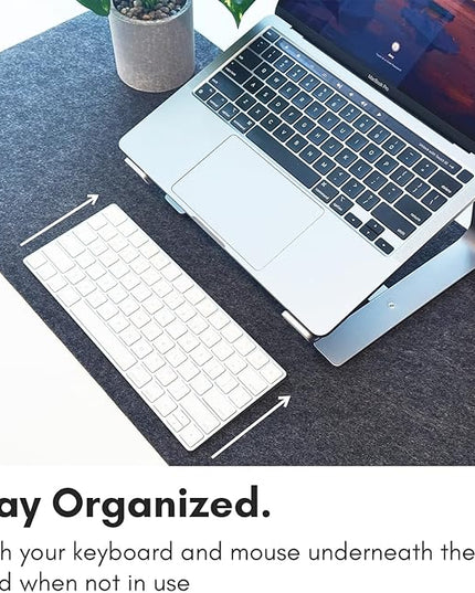 Macally Aluminum Laptop Stand for Desk - Works with All MacBook/Pro/Air & Laptops Between 10” to 17.3” - Sleek and Sturdy Laptop Riser - (ASTANDSG), Space Gray