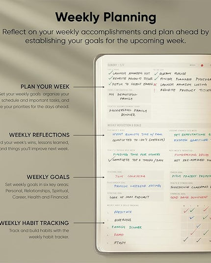 Dated, 2026 Planner, 5.8” x 8.3” - The #1 Productivity Planner to Achieve Your 2026 Goals - Planner 2026-2027 by PRODUCTIVITY STORE (A5, GREY)