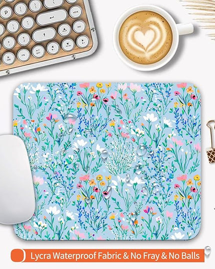 Square Mouse Pad Plants,Personalized Premium-Textured Custom Mouse Mat Design,Washable Mousepad Lycra Cloth,Non-Slip Rubber Base Computer Mouse Pads for Wireless Mouse