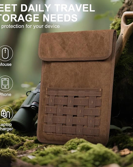 Gexmil Protective Tablet Sleeve for iPad Pro 13 Inch (M4) 2024, iPad Air 13 Inch M3/M2, iPad Pro 12.9 Inch,Galaxy Tab S9 Plus/S10+/S10 Plus/S9 FE+/S9 FE Plus 12.4", Brown