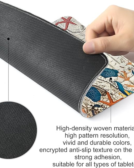 Sea Turtle Square Mouse Pad,Non-Slip Rubber Base Mouse Pad,Home Office Decoration Desktop Accessory,Laptop Mouse Pad for Office Laptops,9.4x7.8x0.12inch 2