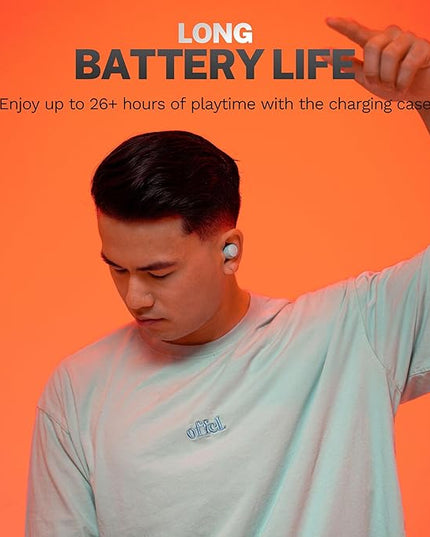 JLab Go Air Pop+ True Wireless Earbuds, in Ear Headphones, Bluetooth Earphones, 35H Playtime Ear Buds, Bluetooth Earbuds with Microphone, USB-C Charging Case, Dual Connect, EQ3 Sound, Mint Green