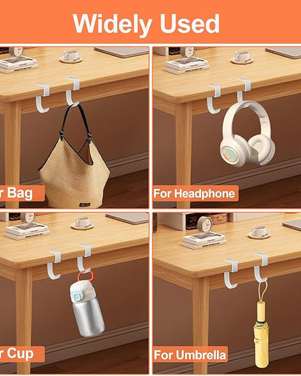 2PCS Purse Hanger for Table - Heavy Duty Purse Hook Holds Your Bags Firmly Alloy Materials Purse Holder Ideal for Desks and Dining Tables