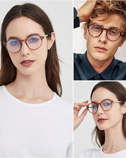 ANDWOOD Blue Light Blocking Glasses Women Men Computer Small Face Clear Bluelight Blocker Eyeglasses Frame