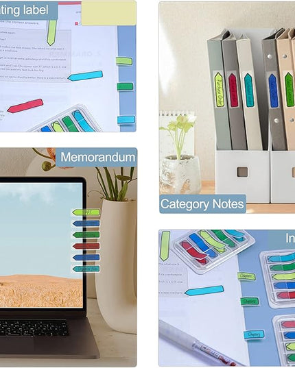 Golcellia 3 X 300 Tablets, Transparent Sticky Notes, Page Markers, Book Tabs, Sticky Note Tabs, Sticky Tabs, Page Tabs, Label Stickers, Arrow Flags, Pop-up Page Flags