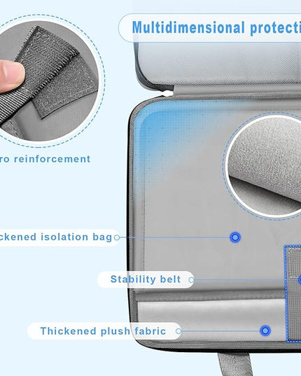 ZINZ Laptop Case 15 15.6 16 inch Sleeve, Expandable Computer Hand Bag with Multi-pockets Compatible with MacBook Pro 16 inch M4/M3/M2/M1, MacBook Air/Pro 15 inch and 15-16 inch Notebooks，G01BK01