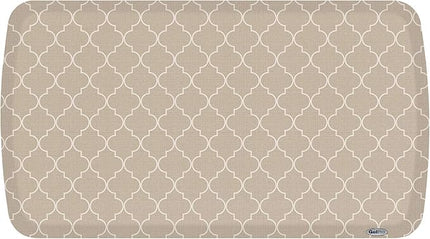 GelPro Elite Premier Anti-Fatigue Kitchen Comfort Floor Mat, 20x48”, Trellis Khaki Stain Resistant Surface with Therapeutic Gel and Energy-Return Foam for Health and Wellness