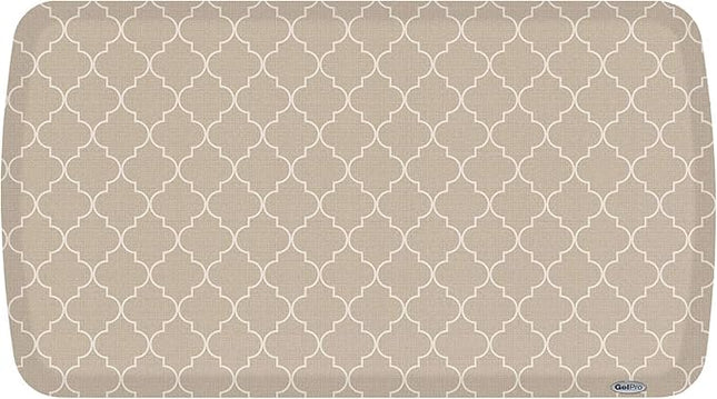 GelPro Elite Premier Anti-Fatigue Kitchen Comfort Floor Mat, 20x48”, Trellis Khaki Stain Resistant Surface with Therapeutic Gel and Energy-Return Foam for Health and Wellness