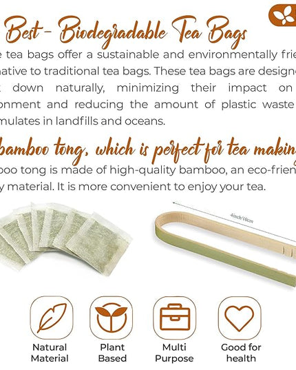 FreshDrinkUS, Premium 120 Burdock Root Tea Bags, 100% Natural & Pure, Herbal Tea. Made with Natural Material Tea Bags. No Sugar, No Caffeine, No Gluten, Vegan.