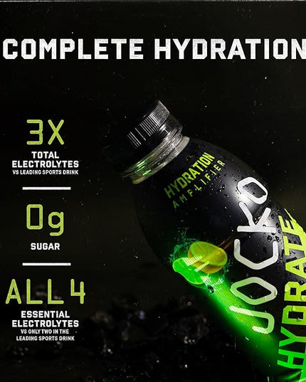 Jocko Fuel Hydrate Electrolyte Drinks - Sports Drink Hydration Amplifier, Thirst Quencher - Scientifically Formulated Electrolyte Blend Island Orange Flavor 16 Oz (12 Pack)