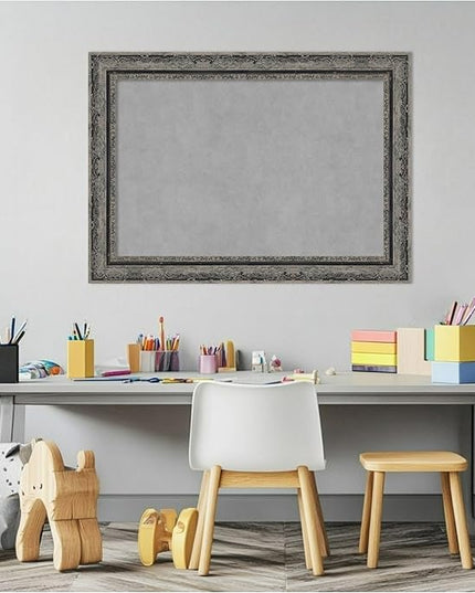 Amanti Art Black Framed Magnetic Board 20x28 Medium Vision Board for use with Magnets, 100% Metal Sheet to Display Items as Office Decor or for Home Organization in mudroom, Kitchen or Kids Room