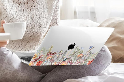 Dongke MacBook Pro 13 inch Case Model A2251/A2289 2020 Released, Plastic Hard Shell Case Cover for MacBook Pro 13 inch with Retina Display & Touch Bar Fits Touch ID (Floral Illustration)
