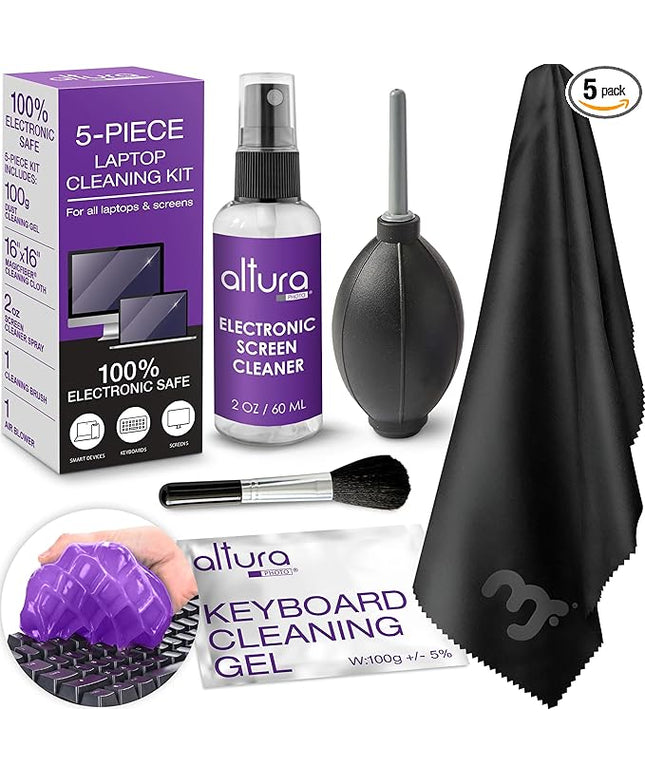 Keyboard Cleaner & Laptop Cleaning Kit - All-In-One Electronic Screen Cleaner for Computer, PC, MacBook, iPhone, Camera Accessories - Gifts for Gamers Men, Stocking Stuffers for College Tech Guy Geeks