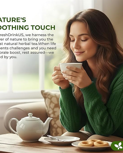 FreshDrinkUS, Glucose Functional Loose Leaf Tea | 4oz | Herbal Blend of Gymnema, Milk Thistle, Dandelion Root, Cinnamon & Ashwagandha – Naturally Caffeine-Free, Premium Quality, Balanced Flavor. Vegan